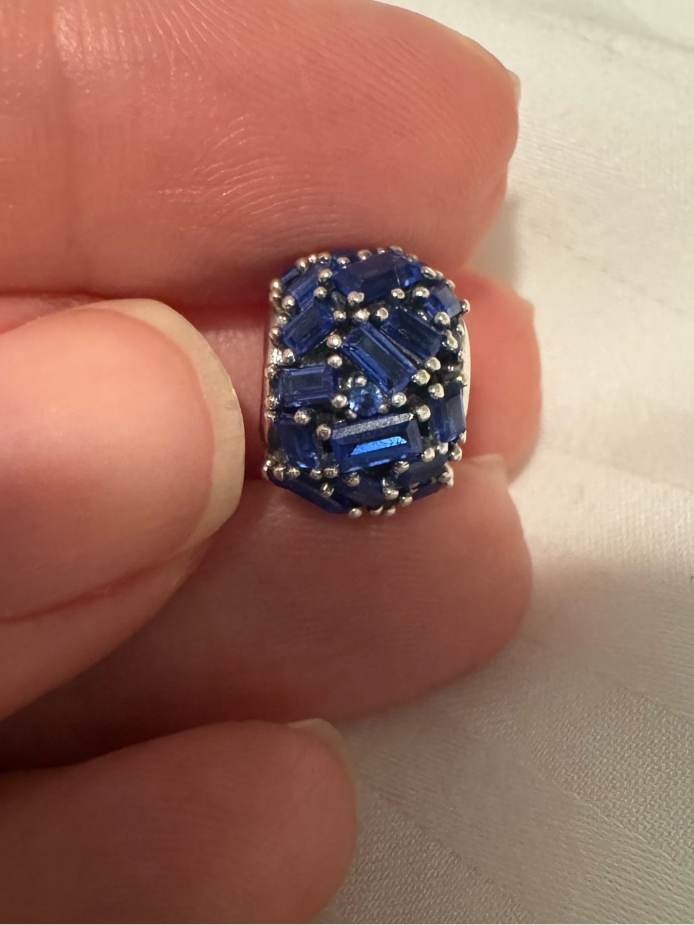 Pandora Royal Blue Cluster Crystal Charm - Picture 2 of 4